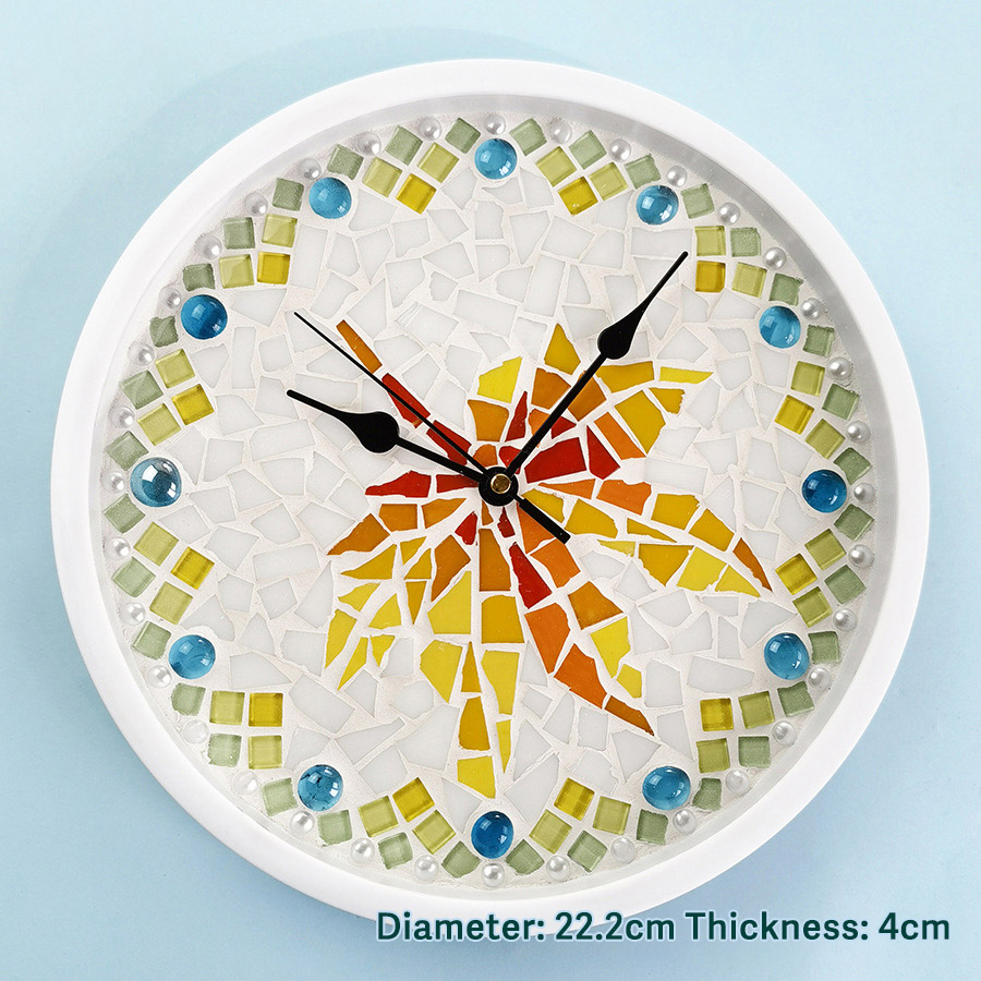 DIY Mosaic Wall Clock Kit Maple Leaf