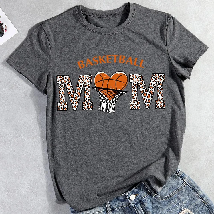 Leopard Basketball Mom  T-Shirt Tee -010921
