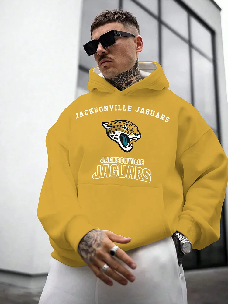 Jacksonville Jaguars Printed Hooded Pocket Pullover Hoodie