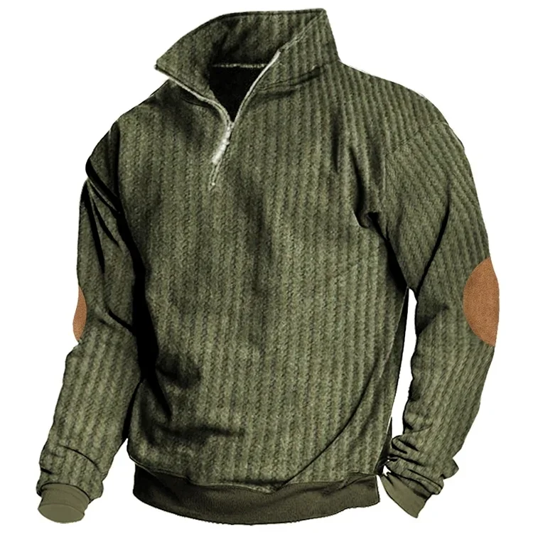 Men's Vintage Waffle Tactical Sweatshirt