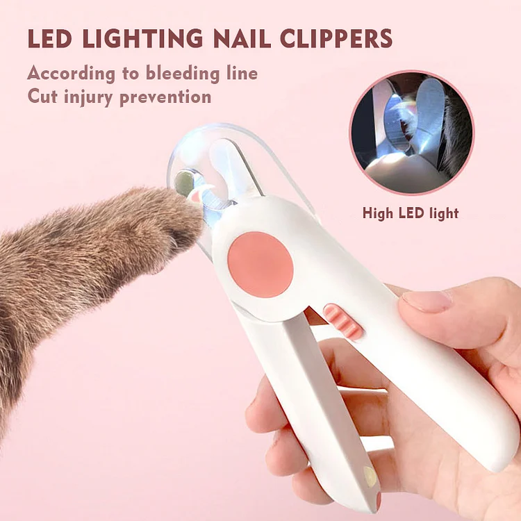 Professional Pet Nail Clippers with Safety Guard and LED Light 1