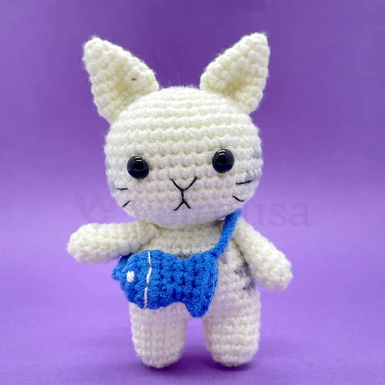 Cat with Fish Bag - Crochet Kit veirousa