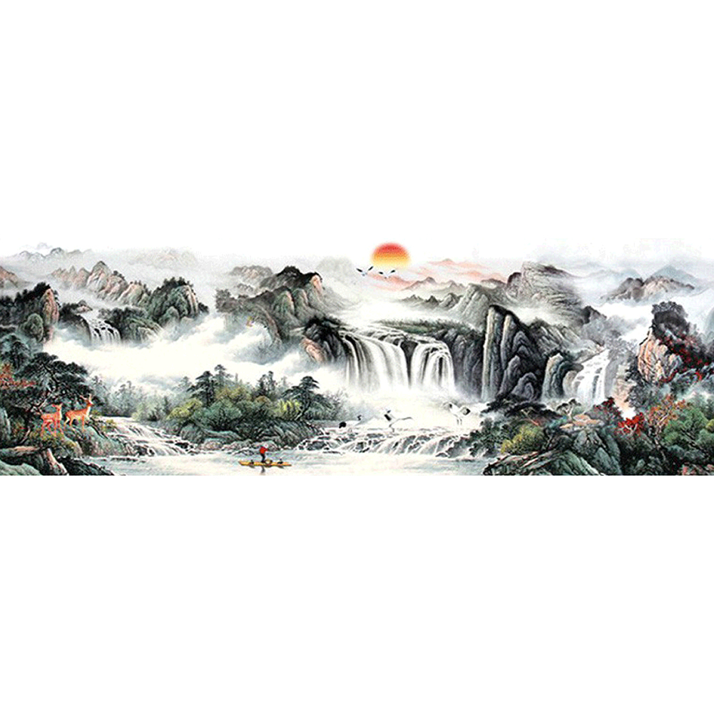 80*30CM - Round Drill Diamond Painting - Rivers and Mountains, 501 Original
80*30CM - Round Drill Diamond Painting - Rivers and Mountains, 501 Original