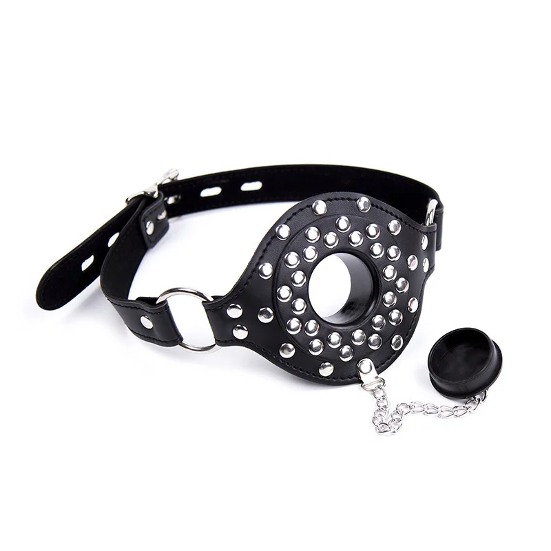 Faux Leather Stopper Gag - Rose Toy