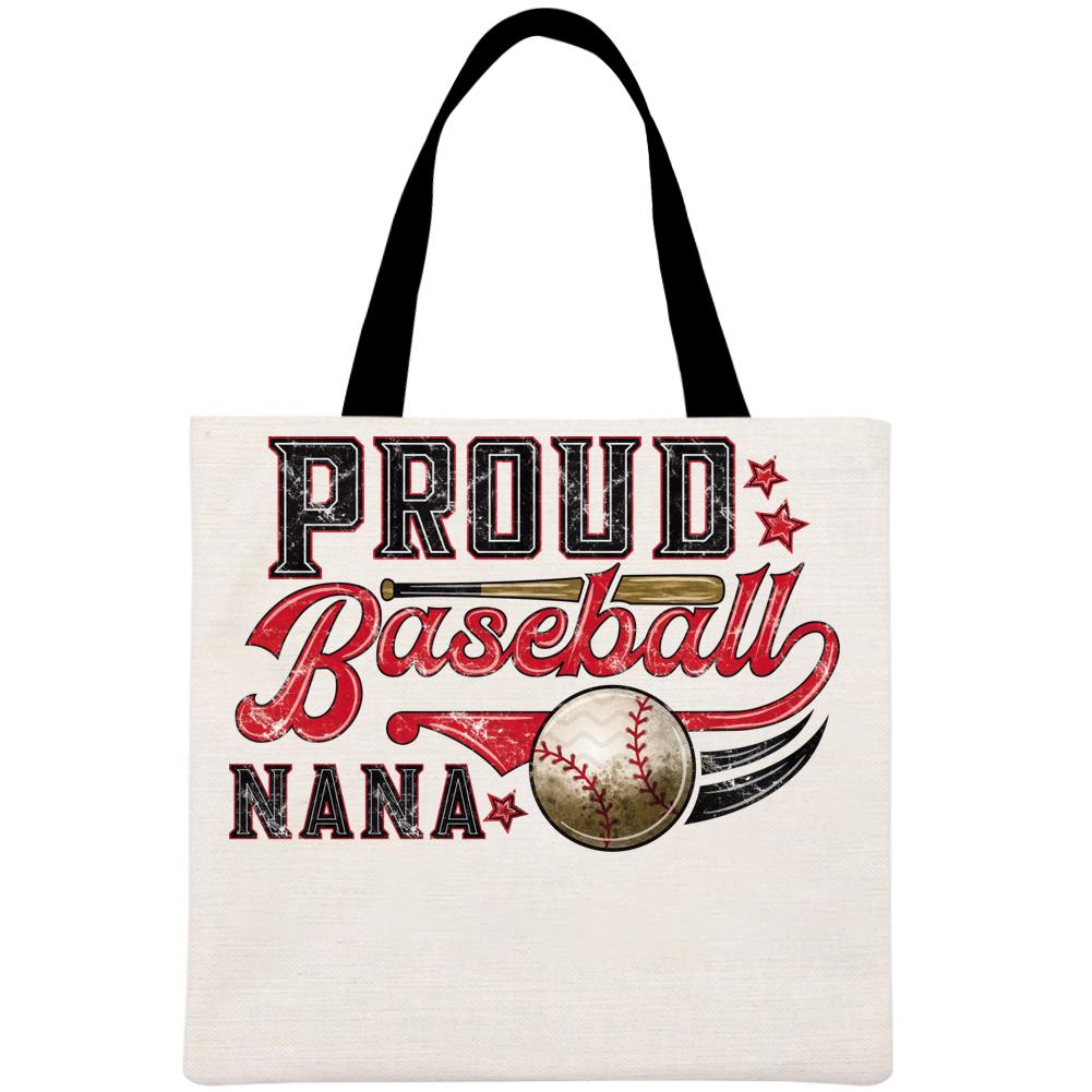 Proud baseball nana Printed Linen Bag-Guru-buzz