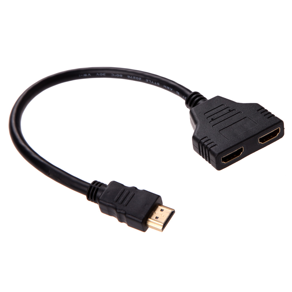 Male HDMI-compatible To Double HDMI-compatible Female Adapter Connection Cable Cord 30cm, 黑色, 501 Original
Male HDMI-compatible To Double HDMI-compatible Female Adapter Connection Cable Cord 30cm, 黑色, 501 Original