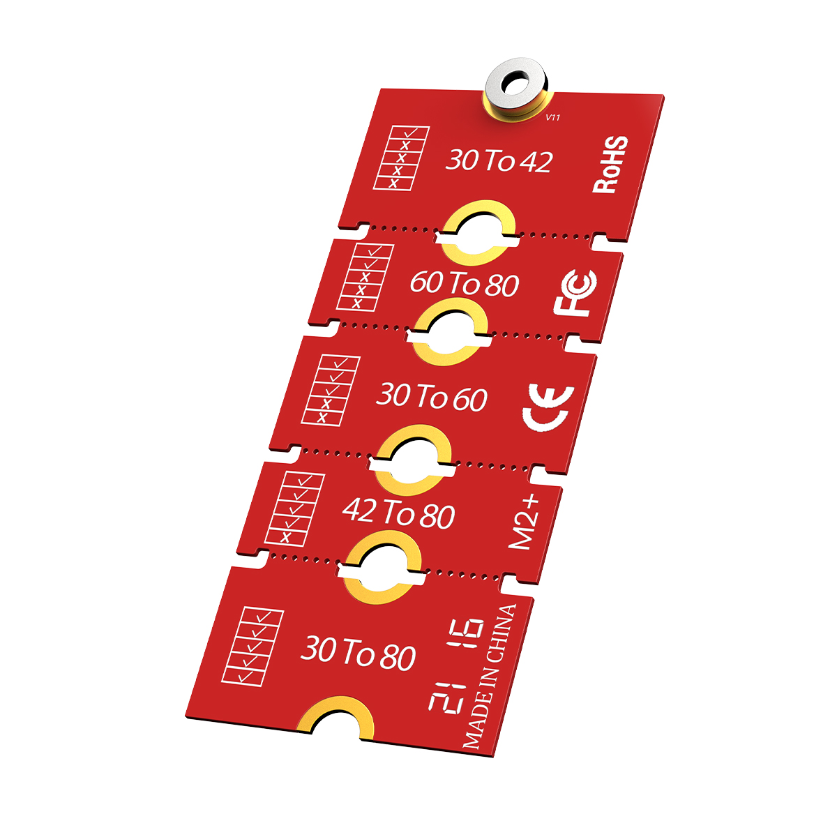 JEYI M.2 NGFF NVME SSD Extension Bracket Transfer 2230 2242 2260