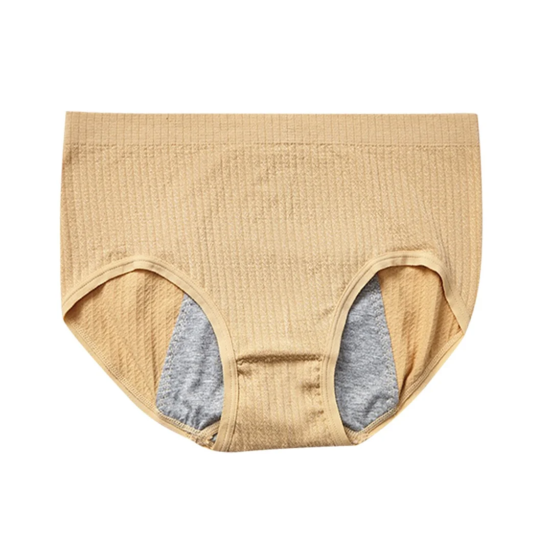 QJONG Women Menstrual Panties Breathable Cotton Briefs Female Lingerie Leak Proof Underwear Period Proof Panties Mid Waist Underpants
