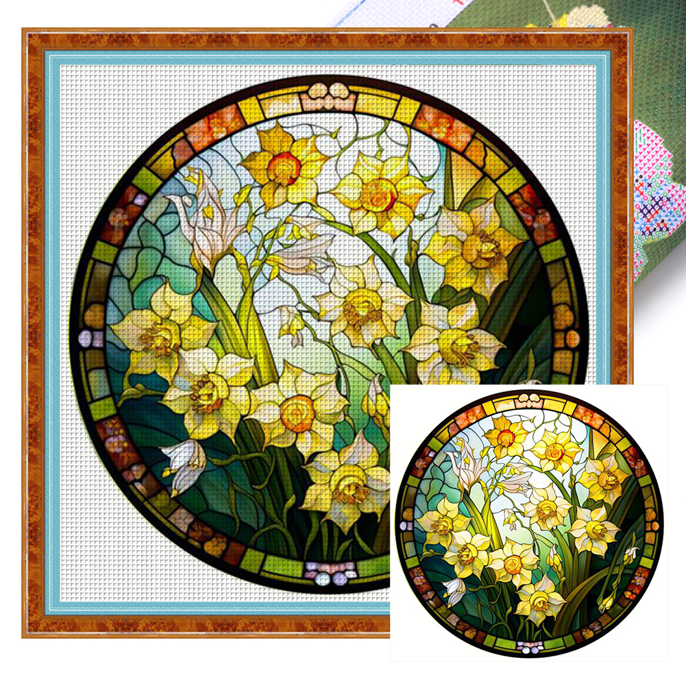 Narcissus Stamped Embroidery Kit