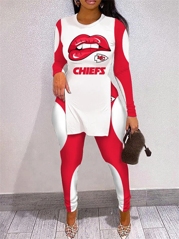 Kansas City Chiefs
Limited Edition High Slit Shirts And Leggings Two-Piece Suits