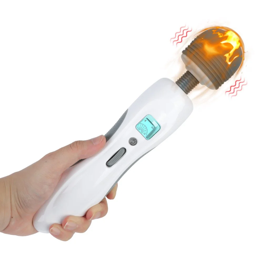 Warming Multi Frequency Wand Vibrator - Rose Toy
