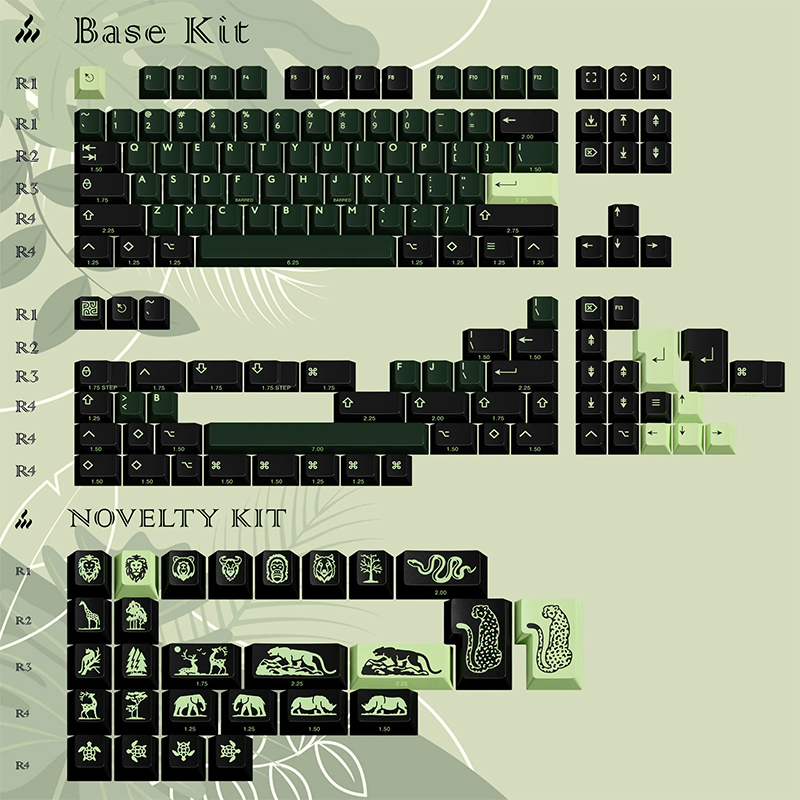 Firstgr Firstgr Beast in the Forest Personalized  ABS Cherry  Keycap set