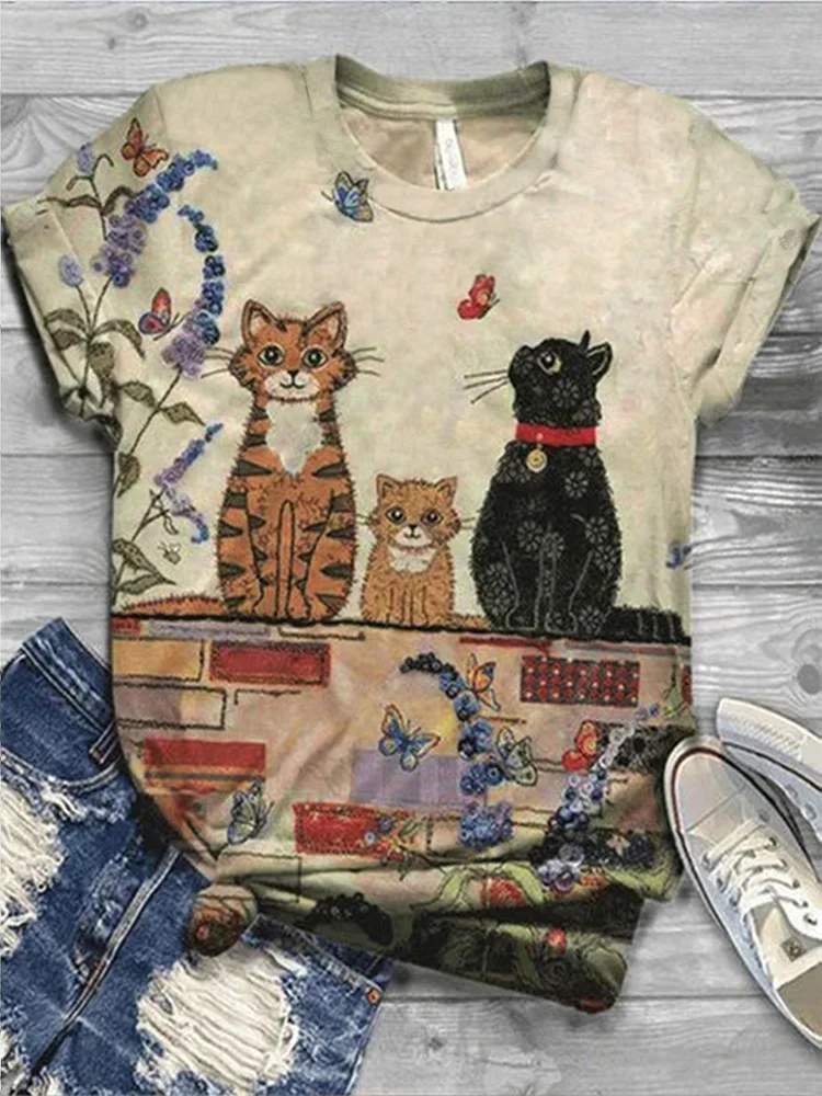 Bestdealfriday Plus Size Short Sleeve Cotton Blend Vintage Shirts Tops 9326821