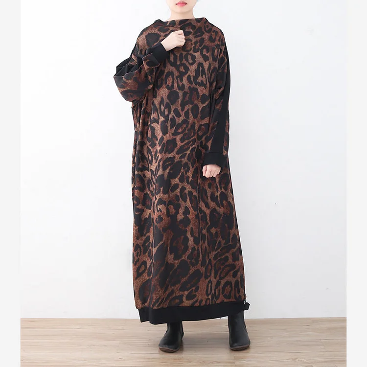 stylish chocolate long sweaters fall fashion patchwork pullover sweater 2018 high neck fall dresses