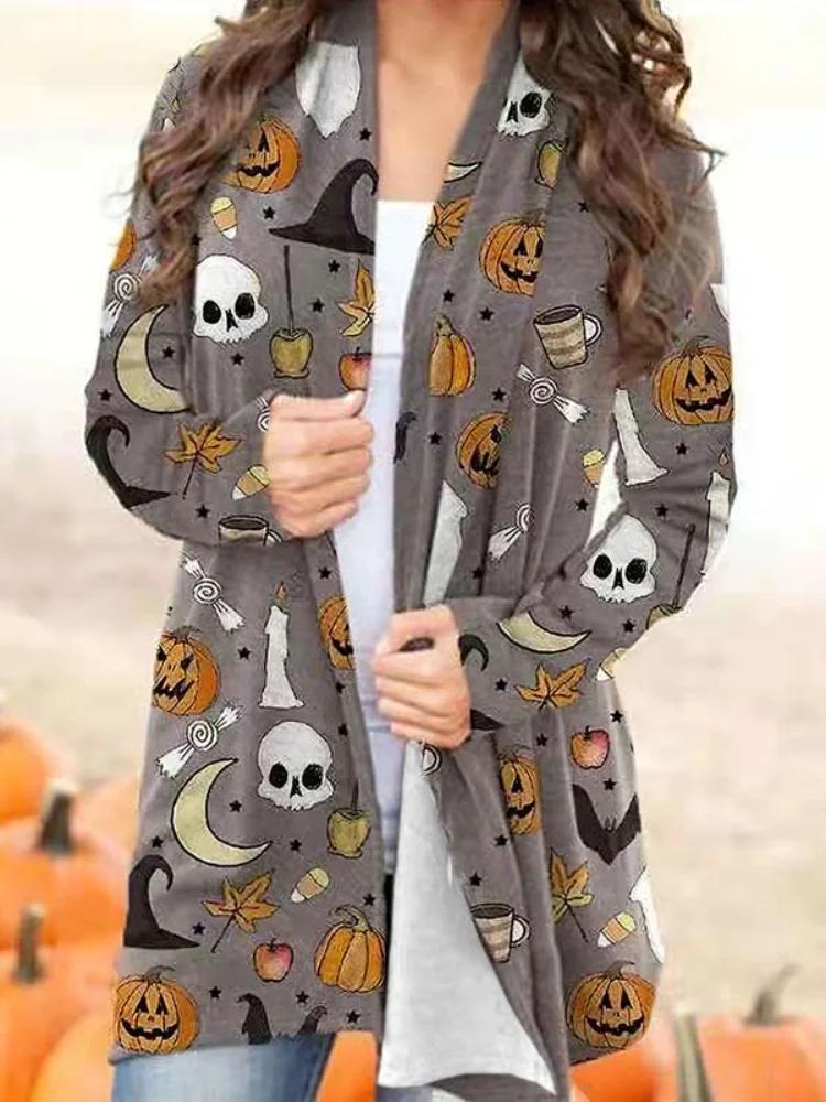 Faith Cross Print Long Sleeve Cardigan