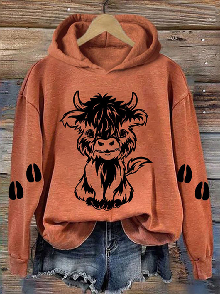 Cute Cow Loose Blanket Hoodie