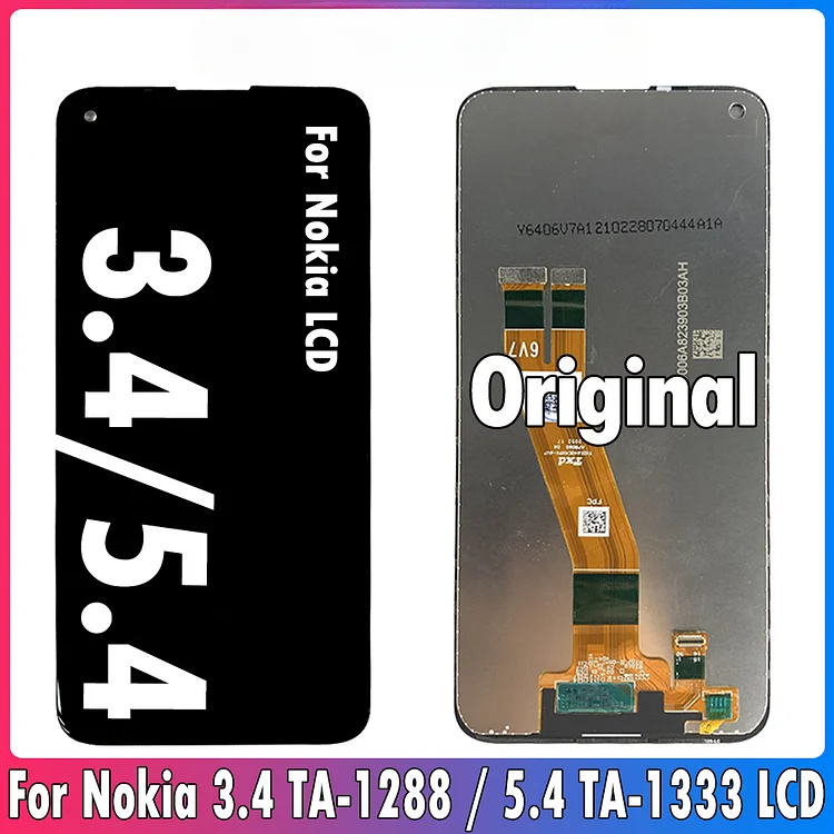 Original Screen For Nokia 5.4 LCD Display Touch Digitizer TA-1333/1340/1337 For Nokia 3.4 TA-1288/1285/1283 LCD Replacement