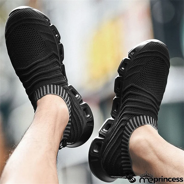 Men’s Hollow Out Breathable Elastic Rubber Sole Summer Sneakers