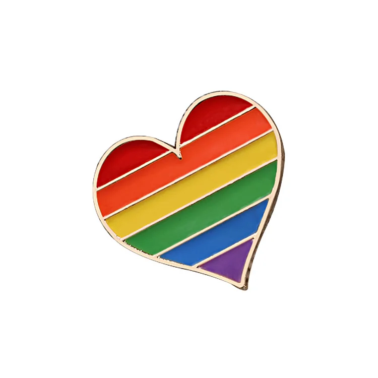 Heart Rainbow Enamel Pin LGBT Gay Pride Pin