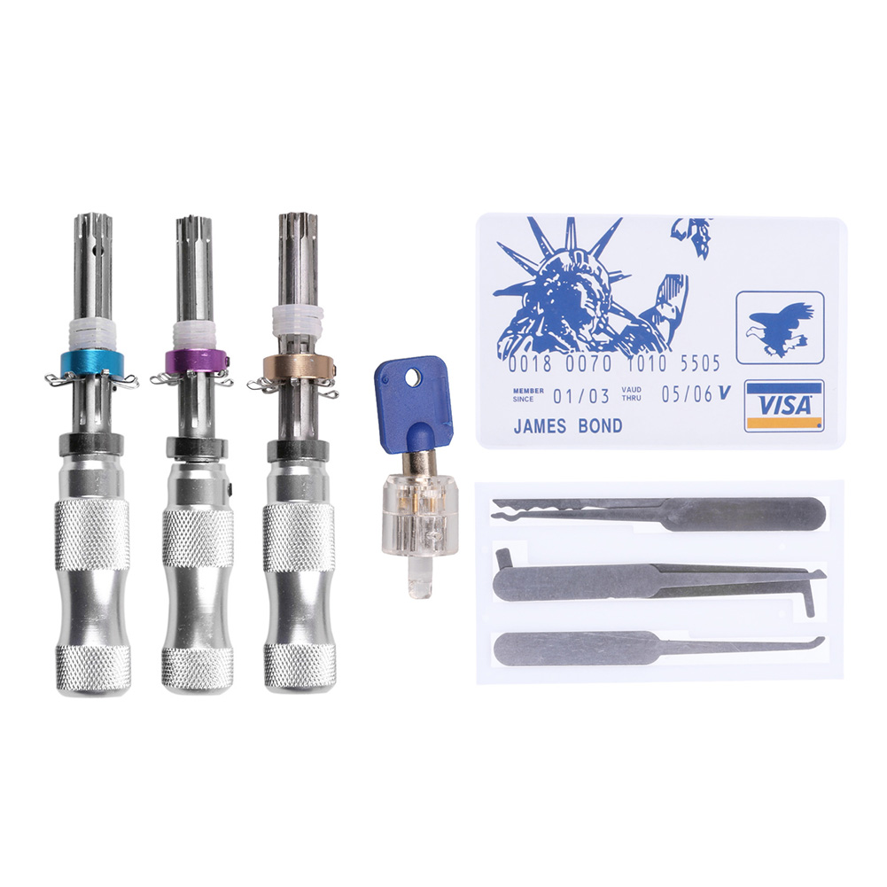 Visible Practice Tubular Lock Pick Tools Set Clear Lock with Credit Card, 501 Original
Visible Practice Tubular Lock Pick Tools Set Clear Lock with Credit Card, 501 Original