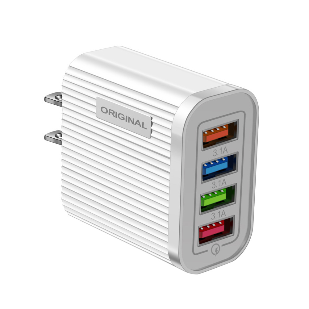 4 Port USB Wall Charger Portable Travel Phone Tablet 3.1A Power Adapter, White, 501 Original
4 Port USB Wall Charger Portable Travel Phone Tablet 3.1A Power Adapter, White, 501 Original