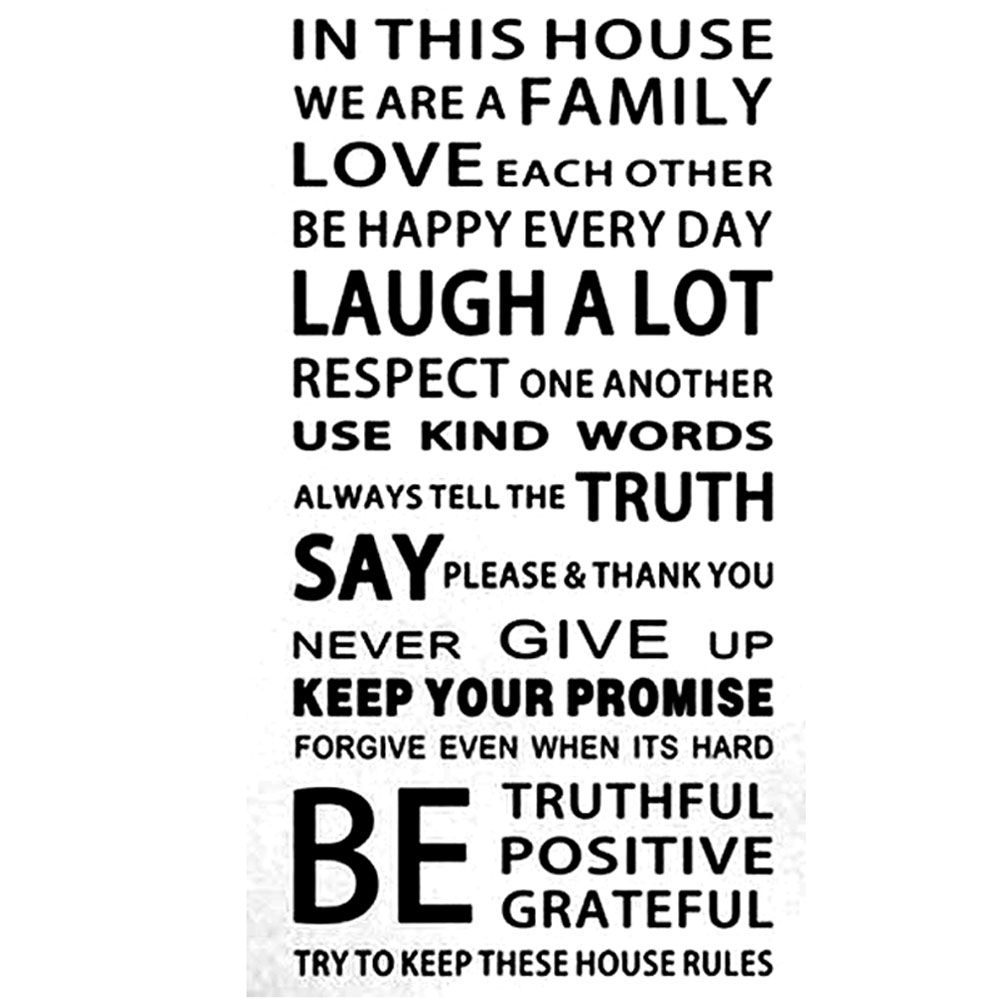 Family House Rules stickers wall Decal Removable Art Vinyl Decor Home Kids, 501 Original
Family House Rules stickers wall Decal Removable Art Vinyl Decor Home Kids, 501 Original