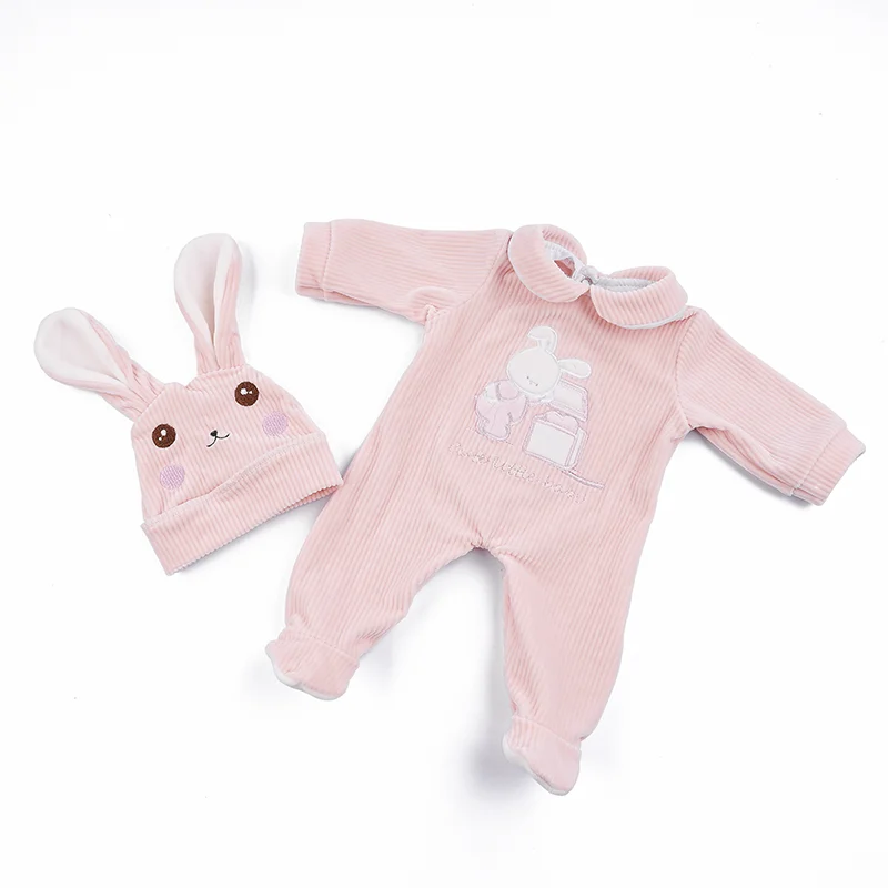 Cute Pink Bunny Reborn Baby Doll Clothes Adorable Outfit for 17''-20'' Reborn Baby