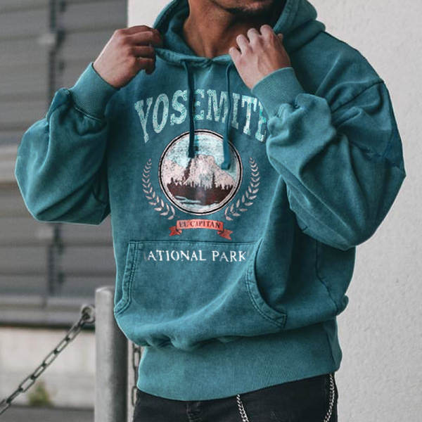 Men's Oversized Vintage 'YOSEMITE' Casual Sweatshirt