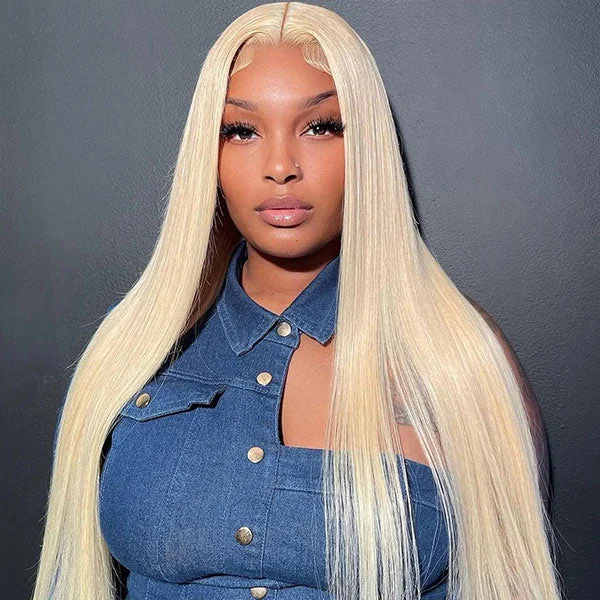 613 Blonde Wig Straight Lace Front Human Hair Wigs Virgin Hair