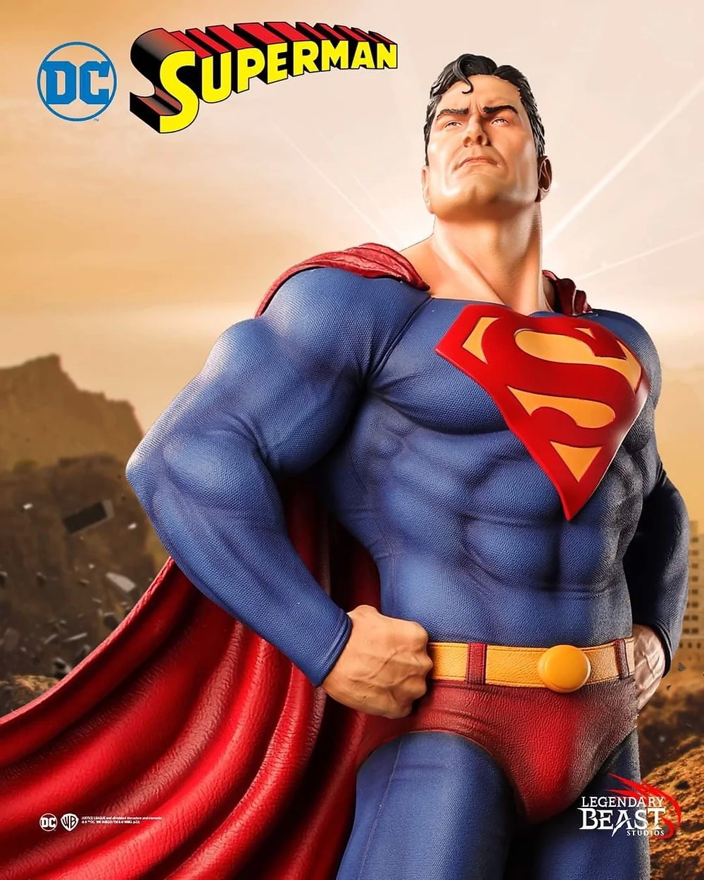アメコミ New Superman Resin Statue Figure 1/3 GK LEGENDARY BEAST STUDIOS SUPERMAN 1/3 Prestige Series(Licensed)Dark