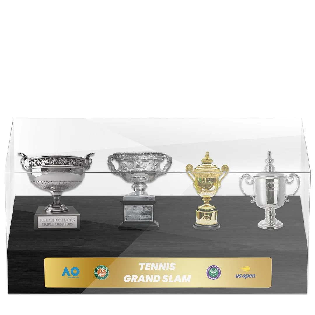 Tennis Trophy Box Men Grand Slam Set Metal Trophy Case