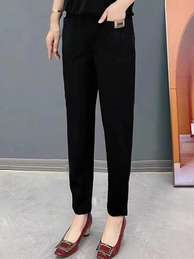 Women's Elastic Waist Cotton Pants