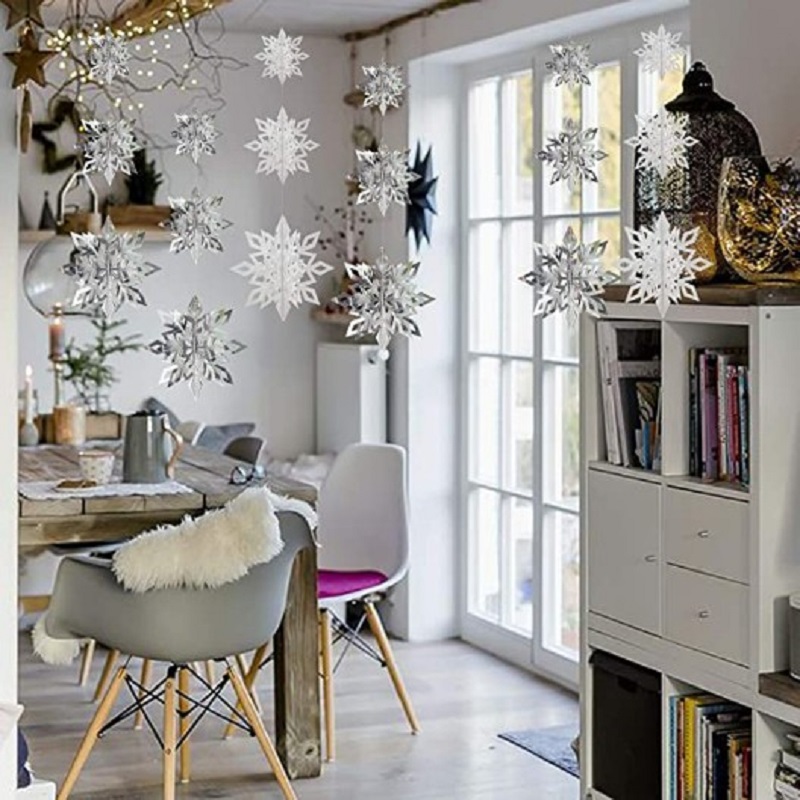 Snowflake string decoration mall window atmosphere holiday dress pendant 18, 501 Original
Snowflake string decoration mall window atmosphere holiday dress pendant 18, 501 Original