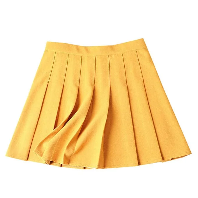 Simple Basis Pleated Skirt