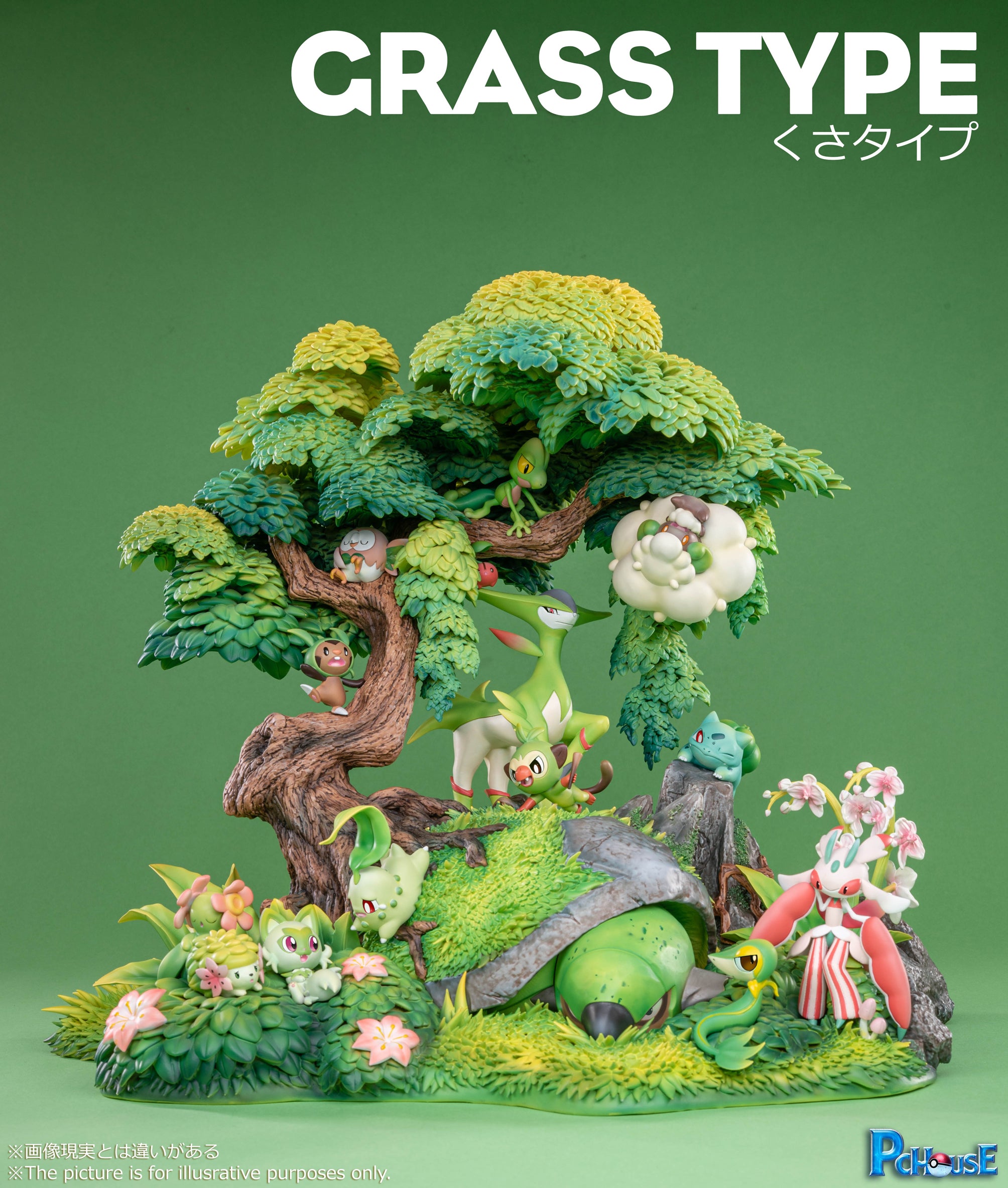 Nature Series Grass-type Family - Pokemon Resin Statue - Moon Shadow  Studios [Pre-Order]