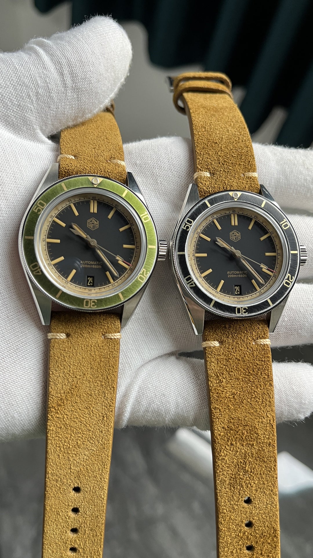 San Martin's Two Vintage Distressed Effect Watches are Paired With Leather Straps. San Martin Watch San Martin Watches Store | Free Fast ShippingSan Martin Watches