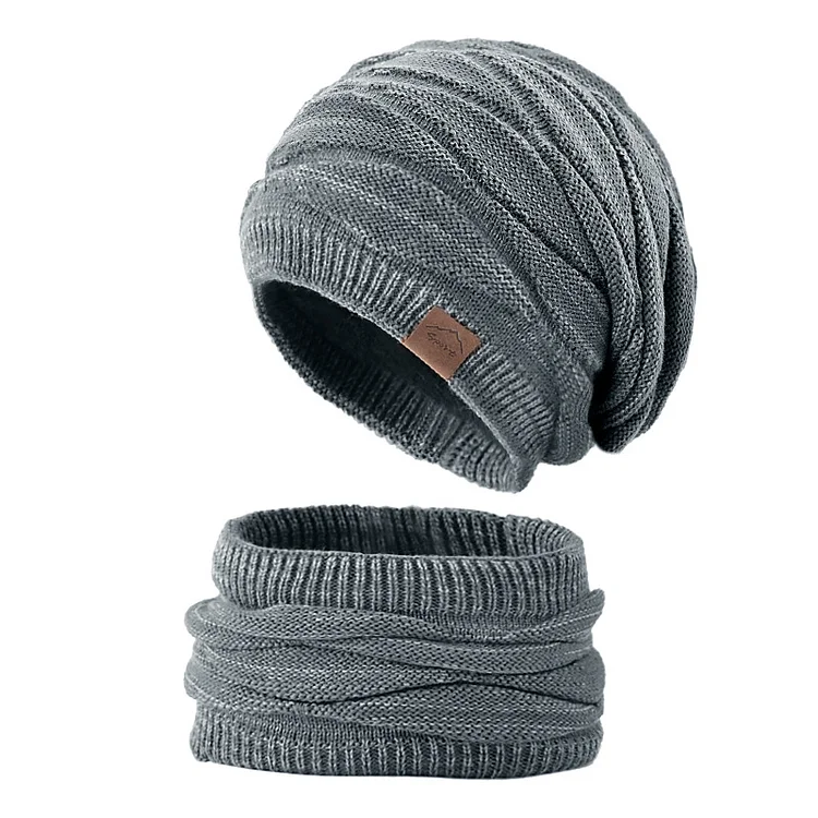 BrosWear Solid Color Warm Pullover Wool Hat