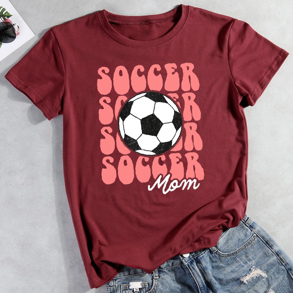 Soccer Mom Round Neck T-shirt-0019482-Guru-buzz