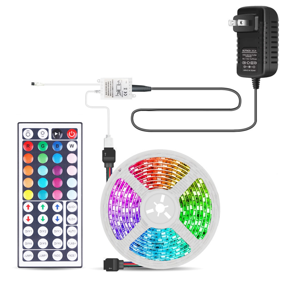 12V RGB LED Strip Lights Flexible Ribbon TV Laptop Decoration Lamp Bar, 5m+us plug, 501 Original
12V RGB LED Strip Lights Flexible Ribbon TV Laptop Decoration Lamp Bar, 5m+us plug, 501 Original