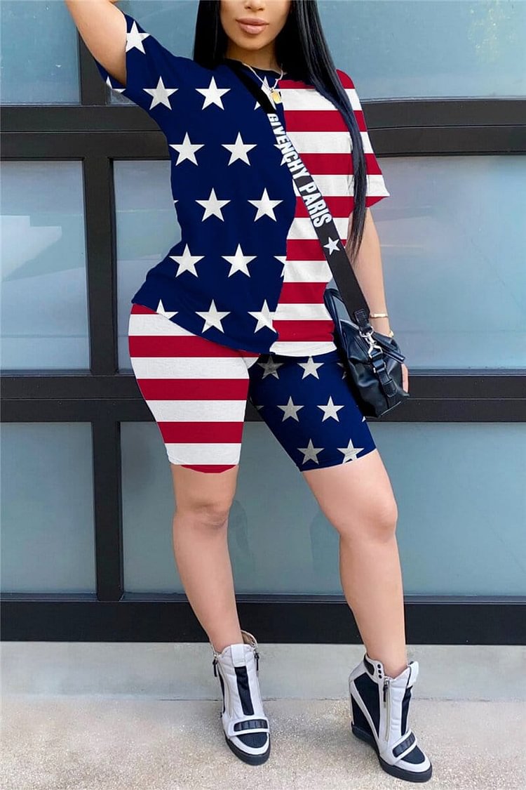 Fashion Printed Patchwork Two Piece - BlackFridayBuys