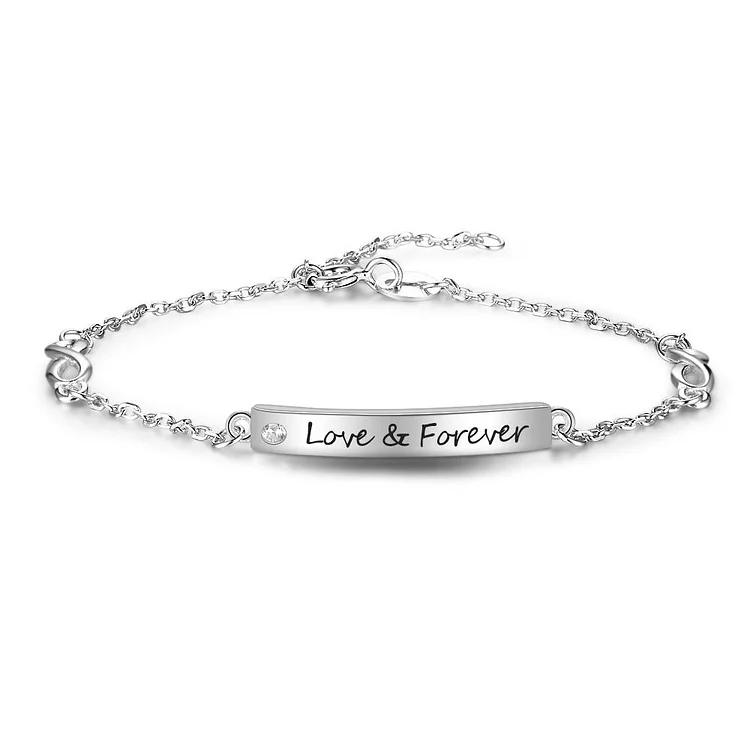 Friendship Bracelets Infinity Ankle Bracelet Girls Personalized Adjustable Bracelet With Engraving