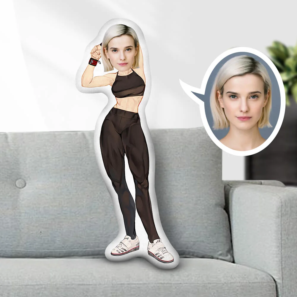 Custom Pillow Face Body Pillow Fitness Woman Personalized Photo Pillow Gift Pillow Toy Throw Pillow MiniMe Pillow Dolls and Toys