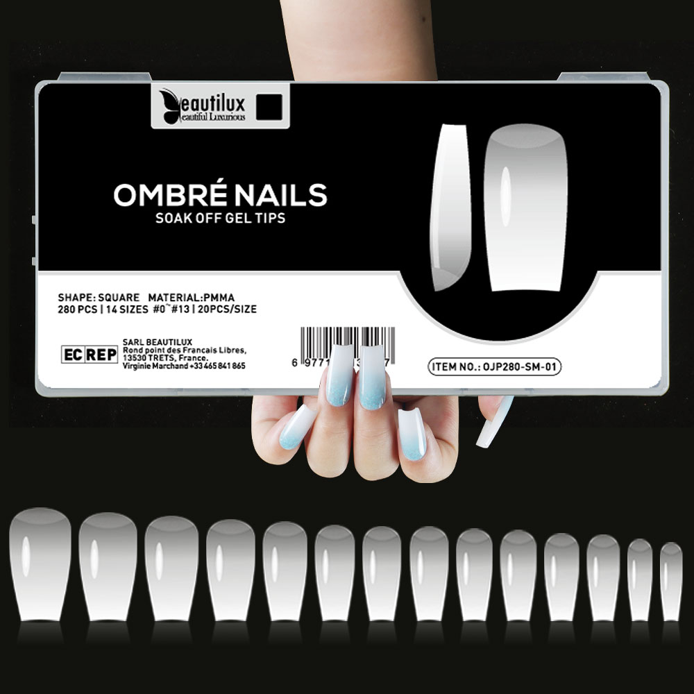 OMBRÉ CAPSULE NAILS 280pcs | OJP280-SM-01 | SQUARE