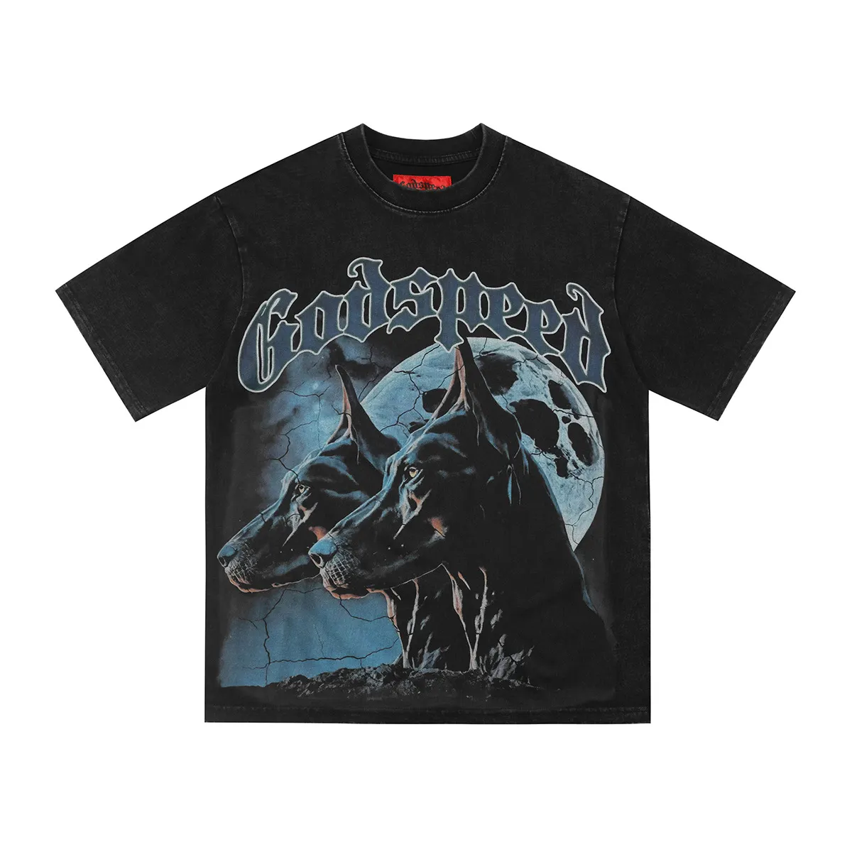 Godspeed Doberman T-Shirt – 100% Cotton Gothic Streetwear