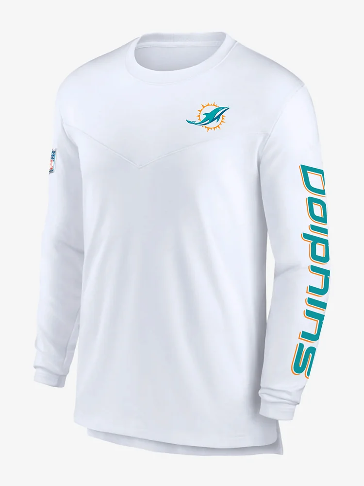 Miami Dolphins Long-Sleeved Shirt Sweatshirt