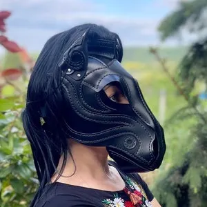 pornhint Pornhint Horse head leather mask - Handmade cosplay - Leather Pony Hood- Fetish Mask - BDSM Mask -Sex Toy - Leather Horse Mask