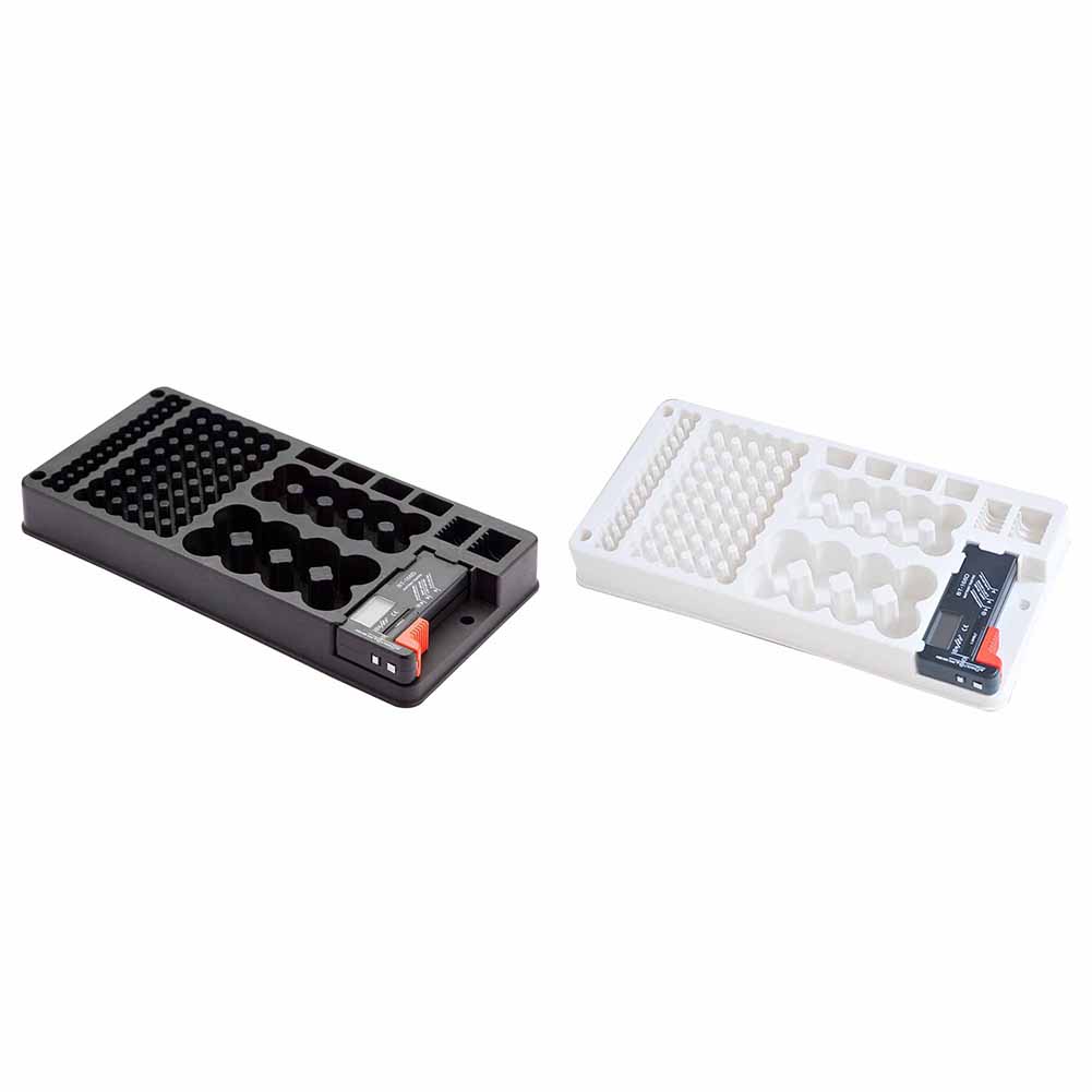 Battery Organizer Case with LCD Tester for AAA AA 9V C D Button Battery, White, 501 Original
Battery Organizer Case with LCD Tester for AAA AA 9V C D Button Battery, White, 501 Original