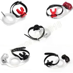 pornhint Pornhint New Piss Flow Into Mouth Plugs Gags Catheters Harness Cage Male Chastity Device