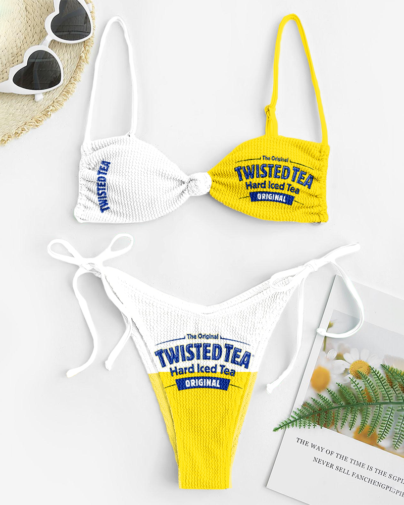 Twisted Tea Casual Printed Bikini Set