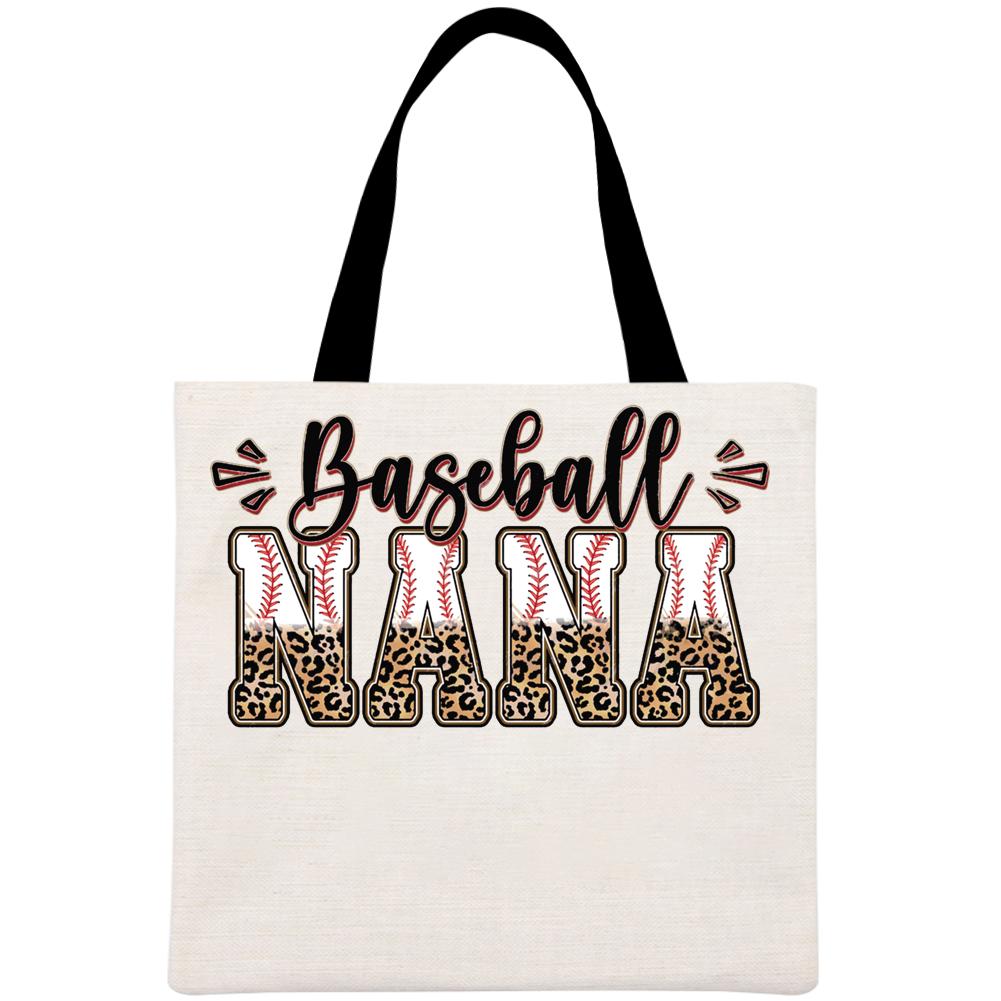 Baseball nana Printed Linen Bag-Guru-buzz